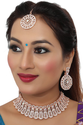 VATSALYA creation Alloy Gold-plated Multicolor Jewellery Set(Pack of 1)