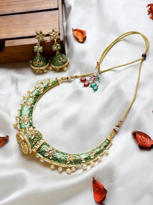 CARDINAL Brass Green Jewellery Set(Pack of 1)