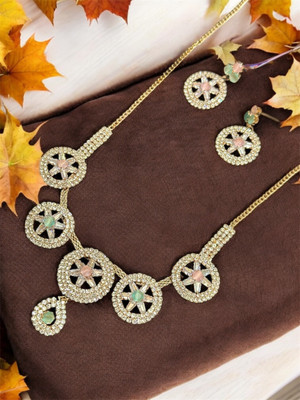 Avoir Metal Rose Gold Jewellery Set(Pack of 1)