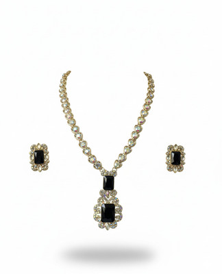 Ornafash Stainless Steel Purple, Black Jewellery Set(Pack of 1)