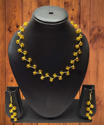 UTTARAI Alloy Gold-plated Yellow Jewellery Set(Pack of 1)