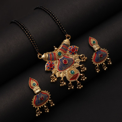 Bhagya Lakshmi Alloy Gold-plated Multicolor Jewellery Set(Pack of 1)