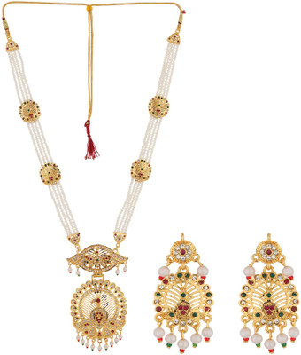 Dreamish Imitation Brass, Stone, Mother of Pearl, Alloy Gold-plated Multicolor Jewellery Set(Pack of 2)