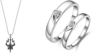ruby collection Alloy Silver, Silver Jewellery Set(Pack of 2)
