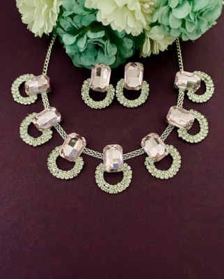 DENICRAAS Alloy Pink Jewellery Set(Pack of 1)