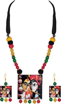 JFL - Jewellery for Less Copper Gold-plated Yellow, Black, Red Jewellery Set(Pack of 1)