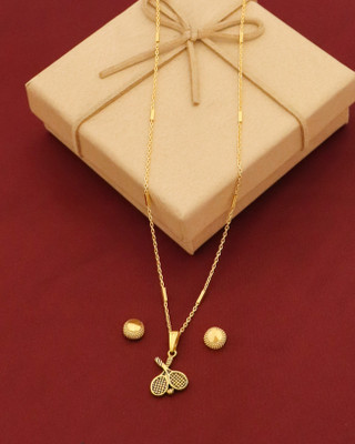 Dency Brass Gold-plated Gold Jewellery Set(Pack of 2)