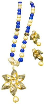 NITIN Metal Gold, Blue Jewellery Set(Pack of 1)