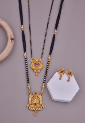 house of common Brass Gold-plated Gold Jewellery Set(Pack of 3)