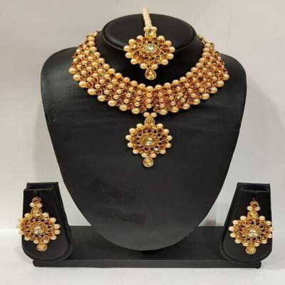 MAYRA TRADING Alloy Gold-plated Gold Jewellery Set(Pack of 2)