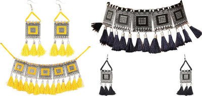 JMBW INTERNATIONAL Alloy Yellow, Silver, White Jewellery Set(Pack of 2)
