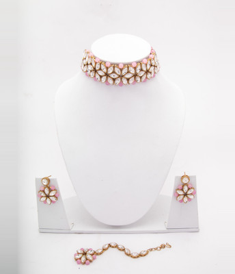 VIPY HANGER Alloy Pink Jewellery Set(Pack of 1)