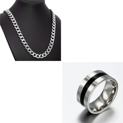MAATRCHAAYA Stainless Steel Sterling Silver Silver Jewellery Set(Pack of 2)