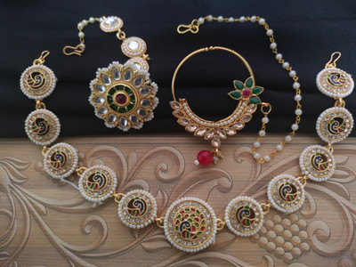 Kavya SAles Alloy Gold-plated Multicolor Jewellery Set(Pack of 3)