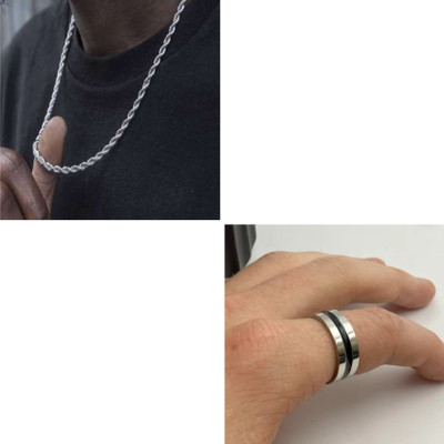 Vipunj Alloy Sterling Silver Silver, Black Jewellery Set(Pack of 1)