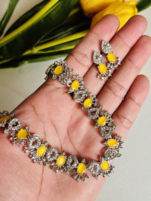 Jassa Alloy Silver, Gold-plated Yellow, Silver Jewellery Set(Pack of 3)