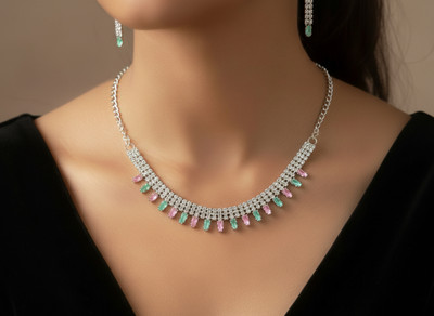 ALANKARSTORE Silver Silver Multicolor Jewellery Set(Pack of 1)