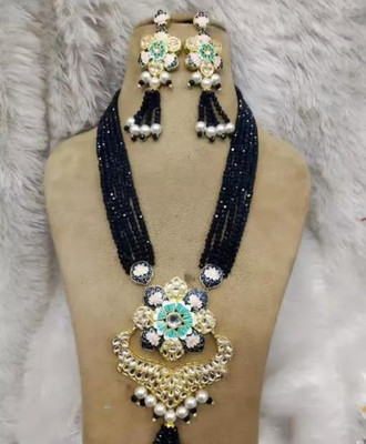 SatnamCreation Alloy Gold-plated Blue Jewellery Set(Pack of 1)