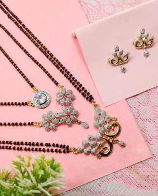 Divyanshi Collection Brass Silver Silver Jewellery Set(Pack of 3)