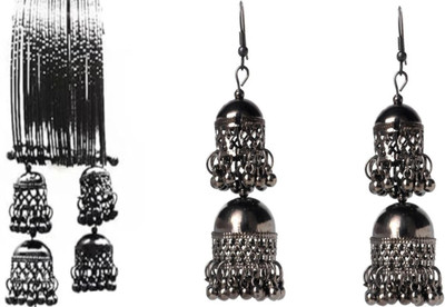 MA Enterprises Alloy Black Silver Black Jewellery Set(Pack of 2)