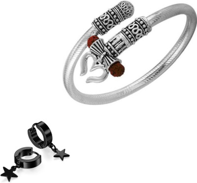 MAATRCHAAYA Alloy, Stainless Steel Titanium, Sterling Silver, Silver Silver, Black Jewellery Set(Pack of 2)