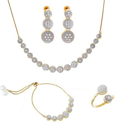 Anamya Collections Alloy Silver Jewellery Set(Pack of 5)