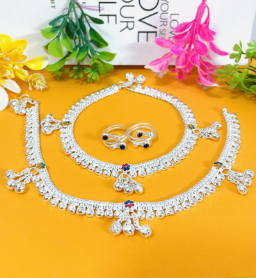 BHORIWAL Alloy Silver Jewellery Set(Pack of 4)