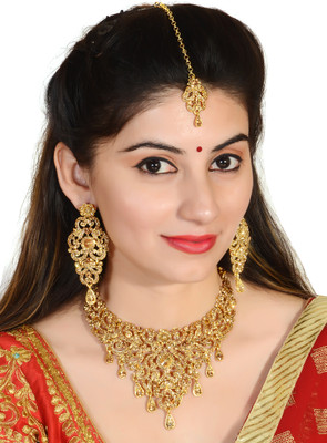 KAHAR CREATION Alloy Gold-plated Gold Jewellery Set(Pack of 1)