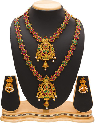 LUXOR Alloy Gold-plated Multicolor Jewellery Set(Pack of 1)