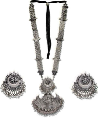 AKFASHION Oxidised Silver Silver Jewellery Set(Pack of 1)
