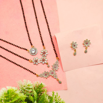 Divyanshi Collection Brass Silver Silver Jewellery Set(Pack of 3)