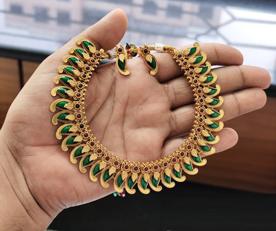 Shilpa Creation Brass Green Jewellery Set(Pack of 1)