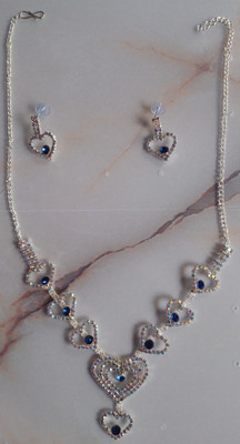 firstquality Alloy Silver Blue, Silver Jewellery Set(Pack of 3)