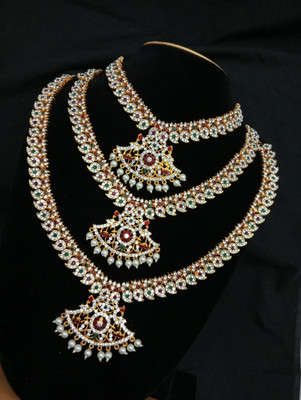 Eswarfashion Alloy Titanium Multicolor Jewellery Set(Pack of 1)