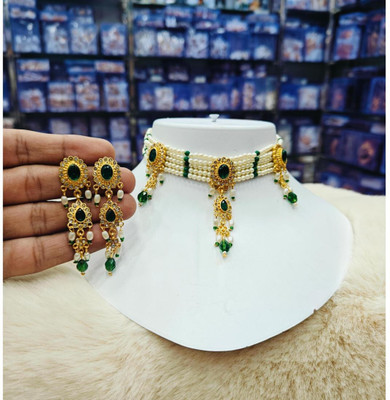 BSC Gallery Alloy Green Jewellery Set(Pack of 1)