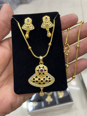 dearknot Alloy Gold-plated Gold Jewellery Set(Pack of 1)