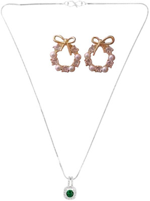 SKG Fashions Stone Green, White Jewellery Set(Pack of 1)