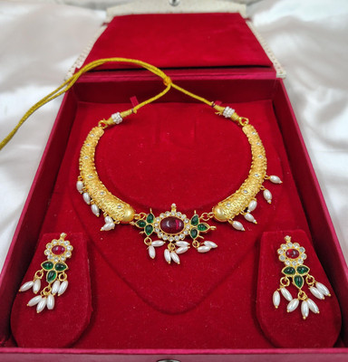 Dado sutho Brass Gold-plated Gold Jewellery Set(Pack of 1)