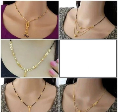 house of common Alloy Gold-plated Gold, Black Jewellery Set(Pack of 5)