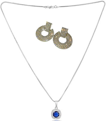 SRK Fashions Alloy Blue, Silver Jewellery Set(Pack of 1)