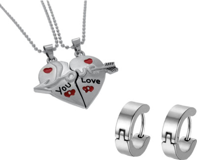 MAATRCHAAYA Alloy, Stainless Steel Sterling Silver, Silver Silver Jewellery Set(Pack of 2)