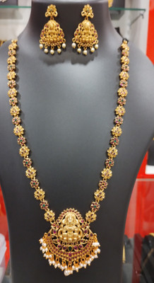 Hemalatha Copper Gold-plated Gold Jewellery Set(Pack of 1)