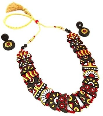 Le bijouxistic Terracotta Black, Multicolor, Red Jewellery Set(Pack of 1)