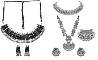 JMBW INTERNATIONAL Alloy Silver Jewellery Set(Pack of 1)