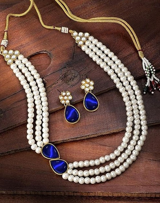 CATALYST Brass Brass White, Blue Jewellery Set(Pack of 1)