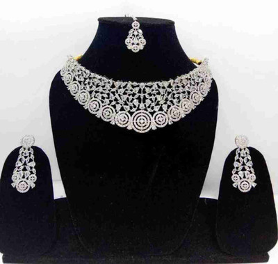 KP JEWEL EXDURE Alloy Silver Jewellery Set(Pack of 1)