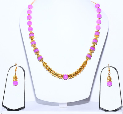 Bhagwati Gems Brass Purple, Gold Jewellery Set(Pack of 1)