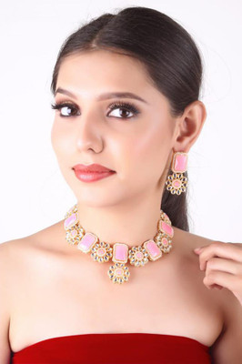 Kirti Traders Alloy Gold-plated Yellow Jewellery Set(Pack of 1)