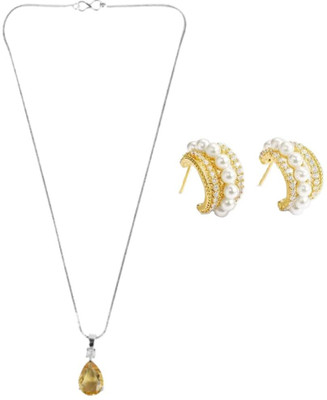 asthacollection Stone Yellow, Gold Jewellery Set(Pack of 1)