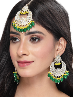 Studio Sukkhi Alloy Gold-plated Green Jewellery Set(Pack of 3)
